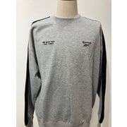 裏起毛 ワンポイント ロゴ ライントレーナー モクグレー M RM-5132