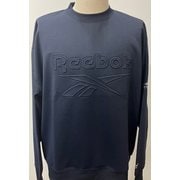 エンボスデザイン プルオーバー トレーナー ポリエステルポンチ ネイビー L RM-5136