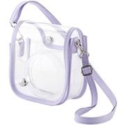 チェキケース instax mini 12専用 クリア カメラケース マグネット式フラップ ストラップ付 パープル IC-CCM12PU