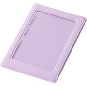 チェキ用フォトフレーム マグネット式 instax mini film用 MagSafe装着可 落下防止カバー付 写真収納 パープル IC-PCMGPU