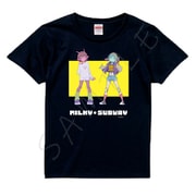 SYNC-GMSTS-ABS 銀河特急 ミルキー☆サブウェイ Tシャツ A. チハル・マキナ ブラック Sサイズ