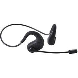 Bluetoothヘッドセット オープンイヤー ネックバンド 脱着式マイク ミュート機能 ブラック LBT-HSOE01BK