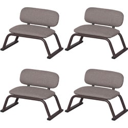 正座椅子（背あり）×4脚セット SZA-02×4pcs BR