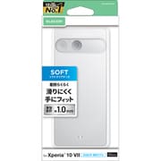 Xperia 10 VII用 ケース ソフト カバー 薄型 ストラップホール付 クリア PM-X252UCTCR
