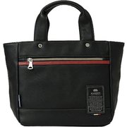 PU LEATHER ドライビングトートバッグ ブラック/レッド TMPI-13BKRD