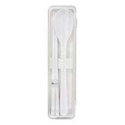 箸 スプーンセット 18.5cm 食洗機対応 抗菌加工 ホワイト ランタス A3537