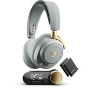 ゲーミングヘッドセット Arctis Nova Elite ハイレゾワイヤレスオーディオ認証 アクティブノイズキャンセリング対応 カーボンファイバードライバー搭載 セージアンドゴールド 61663