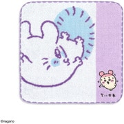 ちいかわ 運んでる 25cm×25cm パープル タオルハンカチ モモンガ 41-1380080