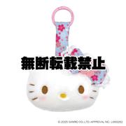220677-26 サンリオキャラクターズ フェイスタグマスコット 桜着物 ハローキティ ブルー