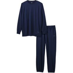 ユニセックス リカバリーウェア 上下セット【長袖・ロングパンツ】 一般医療機器 血行促進 疲労回復 遠赤外線効果 ルームウェア パジャマ XLサイズ ECLEAR ネイビー HCM-RW02XLNV