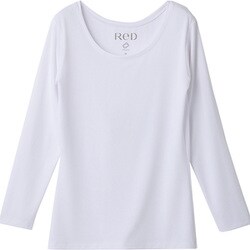 ReD バイタルテック Uネック インナーシャツ 長袖 レディース リカバリーウェア ホワイト Lサイズ 一般医療機器 VW-BB-W20C-L