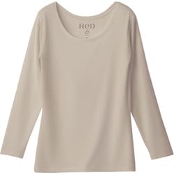 ReD バイタルテック Uネック インナーシャツ 長袖 レディース リカバリーウェア ベージュ Lサイズ 一般医療機器 VW-BB-V30C-L