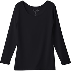 ReD バイタルテック Uネック インナーシャツ 長袖 レディース リカバリーウェア ブラック LLサイズ 一般医療機器 VW-BB-K90D-LL
