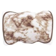 ふんわり軽い枕パッド マーブル模様 ベージュ 35×50～43×63cmの枕に対応 フランネル 毛布みたいに暖かい 大理石調 乾燥機対応 洗える MP154061-96