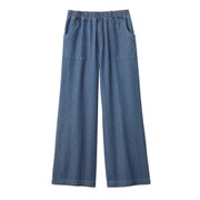デニムワイドパンツ ブルー L