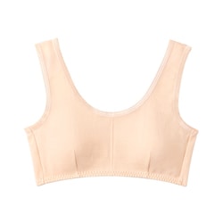 綿100％わたしサイズのらくちんブラジャー ベージュ 4L