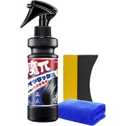 zepan car タイヤワックス 100ml 黒 水性タイプ スプレー 艶出し 光沢 汚れ除去 撥水 劣化防止 割れ防止 専用スポンジ＆タオル付属 zepancar-ltl100