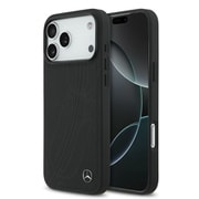 iPhone 17 Pro Max用 Mercedes マグセーフ対応ケース 本革 バックカバー 背面右側下部にメタルロゴを配置 高級感あるデザイン ブラック MEHMP17X25ROOLK