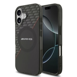 iPhone 17用 MercedesAMG マグセーフ対応ケース PC/TPU バックカバー フチ高設計 ブラック AMHMP17S24HRDKR