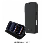 iPhone 17 Pro用 TUMI マグセーフ対応ケース 本革手帳型マグセーフ対応ケース スタンド機能搭載 カード収納ポケット ブラック TUBKP17LRBAK