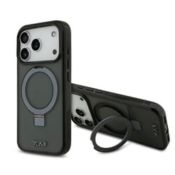 iPhone 17 Pro用 TUMI マグセーフ対応ケース バックカバー フチ高設計 スマホリング＆スタンド機能 ブラック TUHMP17LSSFK