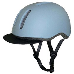 自転車 ヘルメット 中高生～大人用 ソフトシェル M-Lサイズ 頭囲55～60cm未満 バイザー付き SG規格 マットグレー Agil Y-6466