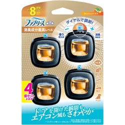 車用消臭芳香剤 自動車エアコン送風口 ファブリーズ クルマ 消臭成分最高レベル フレッシュシトラスの香り お徳用 2.5mL x 4個