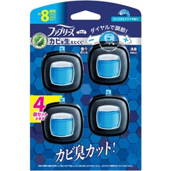 車用消臭芳香剤 自動車エアコン送風口 ファブリーズ クルマ カビを生えにくく クリスタルアクアの香り 2.5mL×4個