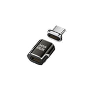 マグネット式Type-C変換アダプタ ダークシルバー FS-MAGADCC01-DSV