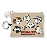 SPZ-3814 PEANUTS スヌーピー ALL刺繍パスポーチ ベージュ