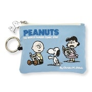 SPZ-3816 PEANUTS スヌーピー ALL刺繍パスポーチ ブルー