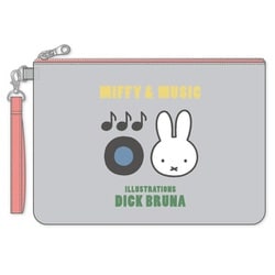 DBM-3181 Dick Bruna ミッフィー PVCフラットポーチ ミッフィー＆MUSIC