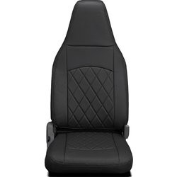 シートカバー 全席セット ハイゼットカーゴ / ピクシスバン / サンバーバン ストロングキルト ブラック×ブラックステッチ 45EDK6602X02KK