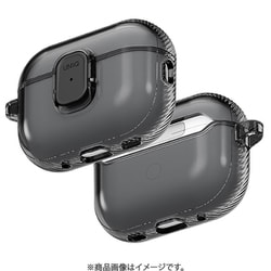 UNIQ GLASE PRO AirPods Pro 3用 LOCK ケース GLOSSY SMOKE UNIQ-AIRPODSPRO3-GLSPGSMK