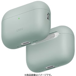 UNIQ LINO HYBRID LIQUID SILICON AirPods Pro 3用 ケース ICEPLANT GREEN UNIQ-AIRPODSPRO3-LINOICEGRN