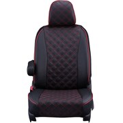シートカバー 全席セット オデッセイ / オデッセイハイブリッド キルト ブラック×レッドステッチ 15EHC2543D
