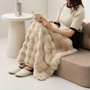 洗える毛布 ルナ 約70x100cm ベージュ