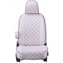 シートカバー 全席セット ウィッシュ キルト ホワイト×レッドステッチ 15ETC0280W