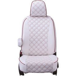 シートカバー 全席セット インサイト キルト ホワイト×レッドステッチ 15EHB0348W