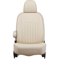 シートカバー 全席セット NV200バネットバン / デリカバン ライン アイボリー×ブラウンステッチ 43ENB5201VN