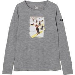 Wダックスフンドパーティーロングスリーブ レディース カットソー CASHMERE GREY MELANGE（35G） Sサイズ SNWP04083