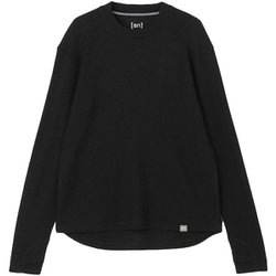 JP190ワッフルクルーネックロングスリーブ2 ユニセックス カットソー Smoke Black（J164） Sサイズ SNUJ10110