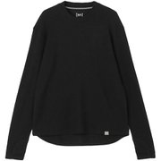 JP190ワッフルクルーネックロングスリーブ2 ユニセックス カットソー Smoke Black（J164） Sサイズ SNUJ10110