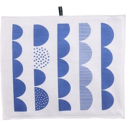 食器乾燥マット 水切りマット 吊りひも付き 速乾 吸水 丸洗い 33×40cm ブルー Wave ウェーブ K75102