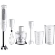 マルチクイック5 ハンドブレンダー 1台6役 多機能 離乳食 介護食 チョッパー/泡立て器 ハイパワー 400W 飛び散り防止 スリム ホワイト MQ50220M