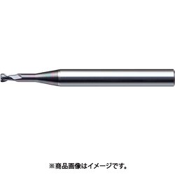 DLCCOAT2枚刃銅電極加工用ロングネックラジアス 外径2×コーナ半径R0.1×有効長8×刃長2 DLCLRS2020-01-080