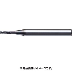 DLCCOAT2枚刃銅電極加工用ロングネックスクエアEM 外径0.4×有効長2×刃長0.6×首径0.39 DLCLS2004-020