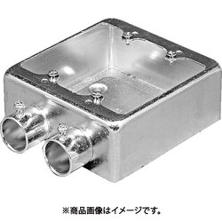 ねじ無角型2個片面二方出鋼板 TCS2WK19