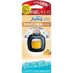 車用 消臭 芳香剤 自動車エアコン送風口用 限定 ファブリーズ クルマ 消臭成分最高レベル フレッシュシトラスの香り お試しサイズ 1.9ml