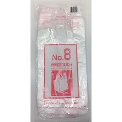レジ袋NO.8 無着色 半透明 100枚入 NP-8